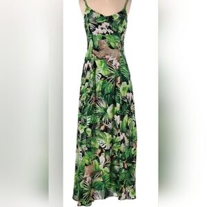 White House Black Market Jungle Print Maxi Dress